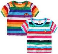 vibrant rainbow stripe boys t-shirts by mud kingdom: eye-catching style and quality logo