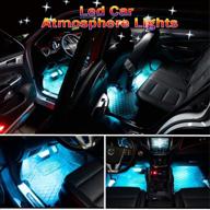 goadrom ice blue car interior neon light strip – waterproof glow undercar lights with remote for atmosphere decoration logo