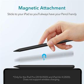 img 1 attached to 🖊️ ESR Stylus Pen for iPad | Active Digital Pencil with Tilt Sensitivity, Magnetic Attachment, Palm Rejection | Compatible with iPad Pro 2021/2020/2018, iPad 8/7/6, Air 4/3, Mini 5 | Black