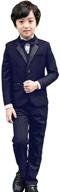 elegant tuxedo blazer bowtie set for boys' formal wedding attire logo