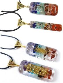 img 2 attached to 💎 Pingyongchang 7 Chakra Stones Necklace: Energize Your Body & Mind with Gemstone Healing Pendant