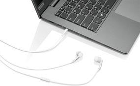 img 3 attached to 🎧 Наушники Lenovo 100 In-Ear: Проводные с микрофоном, защита от шума, 3 размера амбюшюр - совместимые с Windows, Mac, Android - GXD0S50938 (белые)