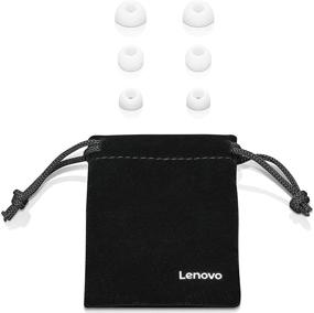 img 2 attached to 🎧 Наушники Lenovo 100 In-Ear: Проводные с микрофоном, защита от шума, 3 размера амбюшюр - совместимые с Windows, Mac, Android - GXD0S50938 (белые)