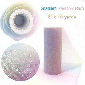 img 3 attached to ✨ Rainbow-Glitter Craft Sparkling Tulle Roll: Ideal for DIY Wedding Decor, Party Gifts, Sequin Fabric Spool, Tutu, Banquet Wrap - 6" x 10 Yards