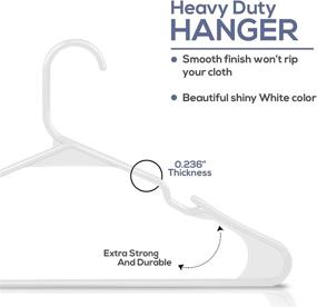 img 2 attached to Utopia Home 50-Pack White Plastic Hangers for Clothes - Space Saving Notched Hangers - Durable Slim Design with Shoulder Grooves