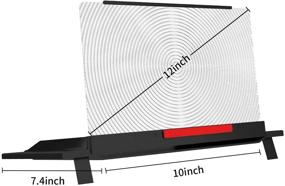 img 1 attached to 📱 Улучшенный экранная лупа для телефона 12'': 3D HD-дисплей для горизонтального или вертикального просмотра - складной усилитель экрана для смартфона для просмотра видео, фильмов и игр