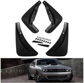 img 4 attached to 🚗 2015-2021 Dodge Challenger Front & Rear Mud Flaps - Kiwi Master Mud Guards Splash Flaps - Heavy Duty Molded Fender Flaps 82214141 82214142 Compatible