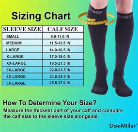 img 3 attached to 🧦 Enhance Circulation & Comfort: Doc Miller Closed Toe Compression Socks 30-40 mmHg