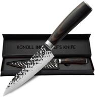 🔪 konoll 5-inch fruit knife: precision stainless steel cutting tool with ergonomic wooden handle - ideal kitchen utility knife logo