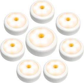 img 4 attached to 🔦 KINDEEP Motion Sensor LED Night Light Battery Powered - 8 Pack: Ideal Wireless Lights for Cabinets, Closets, and Bedrooms