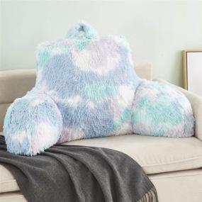 img 4 attached to 🛋️ Удобная подушка Hobed Life Cozy Fur с наполнением из искусственного меха размером 30x17x17 дюймов: премиальная подушка для чтения для комфорта детей, подростков и студентов при чтении, просмотре планшета и играх с игрушками на полу, диване и кровати.