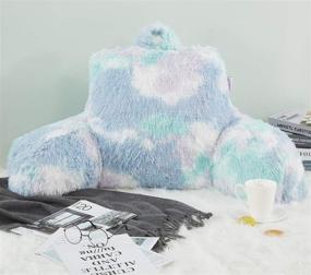 img 3 attached to 🛋️ Удобная подушка Hobed Life Cozy Fur с наполнением из искусственного меха размером 30x17x17 дюймов: премиальная подушка для чтения для комфорта детей, подростков и студентов при чтении, просмотре планшета и играх с игрушками на полу, диване и кровати.