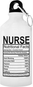 img 1 attached to 💧 ThisWear Nurse Nutritional Label Aluminum Water Bottle: Stay Hydrated with Cap & Sport Top