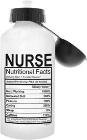 img 2 attached to 💧 ThisWear Nurse Nutritional Label Aluminum Water Bottle: Stay Hydrated with Cap & Sport Top