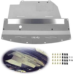 img 4 attached to ELITEWILL Silver Aluminum Front Lower Engine Splash Shield Guard 🛡️ Under Tray Cover Skid Plate for Nissan 350Z & Infiniti G35 (2003-2009)