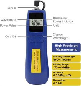 img 4 attached to Qiirun Fiber Light Meter -70~+10 dBm, 6 Calibrated Wavelengths, 68g Lightweight Optical Power Meter for Testing