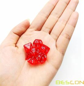 img 1 attached to 🎲 Bescon Mini Translucent Polyhedral RPG Dice Set 10MM - Compact D4-D20 in Tube Packaging, 42pcs Assorted Colored - Small Sized RPG Dice Set