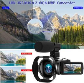 img 3 attached to 📹 4K Camcorder with WiFi, Night Vision, and Touch Screen - Perfect Vlogging Camera for YouTube, Webcam Support, 48M Digital Zoom