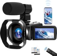 📹 4k camcorder with wifi, night vision, and touch screen - perfect vlogging camera for youtube, webcam support, 48m digital zoom logo