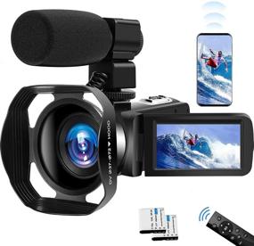 img 4 attached to 📹 4K Camcorder with WiFi, Night Vision, and Touch Screen - Perfect Vlogging Camera for YouTube, Webcam Support, 48M Digital Zoom