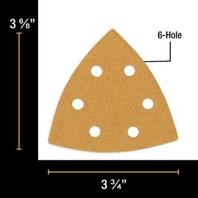 img 3 attached to 🔲 Dura-Gold Premium Triangle Mouse Sanding Sheets 80 Grit (Box of 24) - Woodworking, Crafting Essential with 6 Hole Pattern Hook & Loop Triangular Shaped Mouse Sander Discs and Aluminum Oxide Abrasive Sandpaper