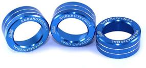 img 2 attached to Xotic Tech Blue AC Control Volume Knob Switch Button Ring Covers Trim for Subaru BRZ, Scion FR-S, Toyota 86 GT86 FT86 2013-up - Set of 3