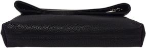 img 1 attached to Leather Oversize Foldover Clutch Black