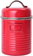 small red kamenstein food storage canister with card holder логотип