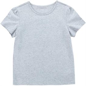 img 3 attached to 👚 UNACOO Classic Sleeve Jersey T Shirt: Trendy Girls' Clothing for Tops, Tees & Blouses