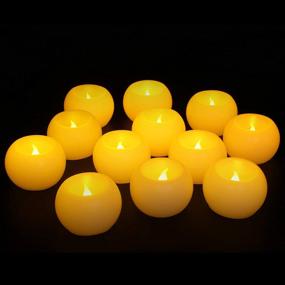 img 4 attached to 🕯️ Furora LIGHTING Flameless Candles: Stylish Decorative Balls with Timer, Real Wax LED Tea Lights for Centerpiece Bowls and Home Décor
