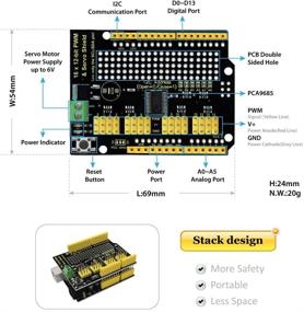 img 1 attached to Улучшите свои проекты Arduino с платой управления сервомоторами KEYESTUDIO на 16 каналов с интерфейсом I2C, 12-разрядной