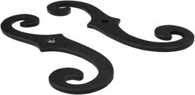 img 1 attached to 🏰 Renovators Supply - Set of 6 Black Cast Iron Shutter Dog Holders, 6.5 Inches Long, Antique Decorative S-Style, Black Rust-Resistant Powder Coated External Shutter Tieback Hardware, Including Mounting Screws