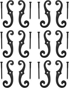 img 4 attached to 🏰 Renovators Supply - Set of 6 Black Cast Iron Shutter Dog Holders, 6.5 Inches Long, Antique Decorative S-Style, Black Rust-Resistant Powder Coated External Shutter Tieback Hardware, Including Mounting Screws