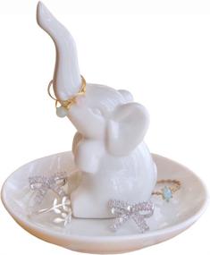 img 4 attached to 🐘 PUDDING CABIN Elephant Ring Holder Dish – Perfect Women's Gift for Wedding, Engagement, Birthday, Christmas, Bridal Shower
