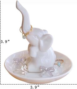 img 3 attached to 🐘 PUDDING CABIN Elephant Ring Holder Dish – Perfect Women's Gift for Wedding, Engagement, Birthday, Christmas, Bridal Shower