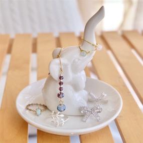img 2 attached to 🐘 PUDDING CABIN Elephant Ring Holder Dish – Perfect Women's Gift for Wedding, Engagement, Birthday, Christmas, Bridal Shower