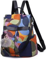 👜 stylish & functional: multicolor women's handbag & wallet set - waterproof, anti-theft, shoulder backpack logo