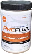 🍊 orange prefuel pre-workout energizer – protein creatine powder drink mix for energy and endurance – sports nutrition supplement for men & women – gluten & sugar free – 32 servings logo