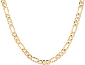 img 4 attached to 📿 Quadri - Figaro Link Chain 5 mm in 18K Gold Plated over 925 Sterling Silver Italian - 16 18 20 22 24 26 30 Inch - Necklace for Men Women Boys Girls - High-Quality Made in Italy - Gift Box Included