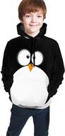 🐧 niukom penguin hoodies sweatshirt pullover: stylish boys' clothing for winter logo