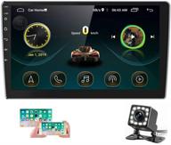 🚗 hikity 10.1 inch android car stereo double din car radio gps navigation 2021 new full hd touch screen stereo with bluetooth, fm radio, wifi, mirror link, backup camera, and dual usb cable logo