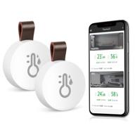 🌡️ 2 pack oria mini bluetooth wireless thermometer hygrometer - humidity temperature sensor with data export, alert, and house monitor логотип