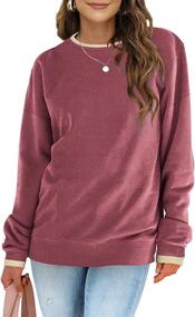 img 2 attached to Sweatshirts Women Sweaters Crewneck Winter Outdoor Recreation for Hiking & Outdoor Recreation Clothing