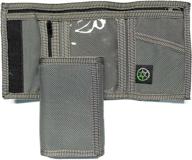 ultimate ballistic tri-fold wallet: stylish zippered pocket for men's accessories logo