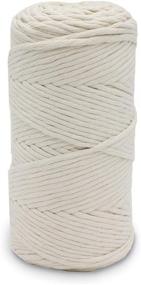 img 4 attached to Premium 4mm 220Y Macrame Cord Rope: Versatile White Cotton String for Weaving, Crochet, and Tapestry - 200m (220yd)