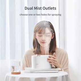 img 2 attached to JISULIFE Small Humidifier - USB Rechargeable Ultrasonic 3600mAh Battery Operated Top Fill Humidifier with Dual Mists - 5-12 Work Time - Bedroom, Auto Shut Off - Portable Desk Humidifier for Home Baby