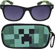 minecraft kids sunglasses: stylish eye protection with a practical glasses case for toddlers logo