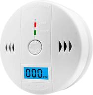 🔋 premium co detector: lcd digital display, battery powered carbon monoxide gas detection alarm логотип