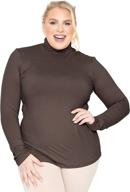 🧥 ultra soft women's plus size turtleneck top - warm long sleeve, xl to 5x adult sizes logo