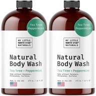 🌿 tea tree body wash 32 oz - natural tea tree & peppermint oil - men & women's shower gel - enriched with acne-fighting ingredients - made in usa logo